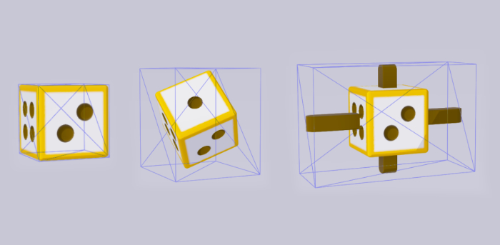 showing how box shape geometry fits different sdf shapes in unbound