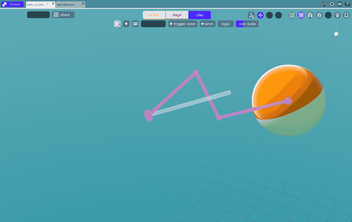 spring demonstration of slider constraint in unbound