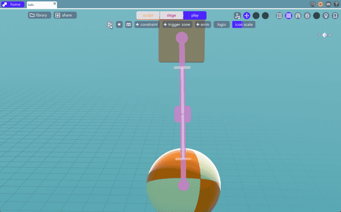 distance constraint with spring