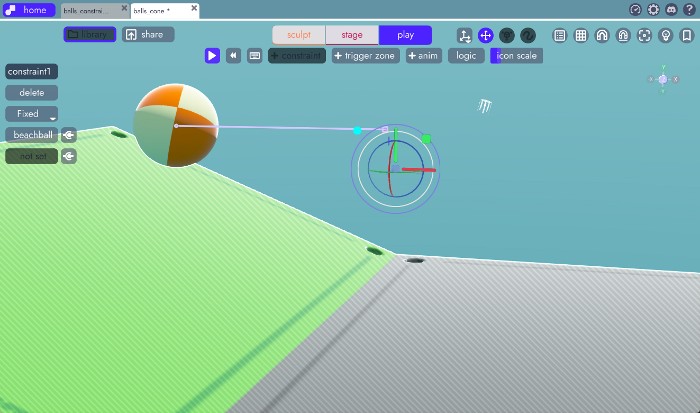 fixed constraint demonstration in unbound
