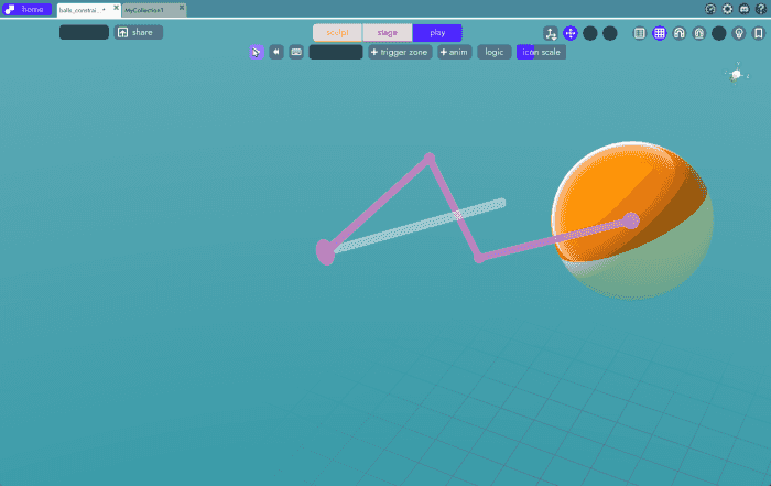 damping demonstration of slider constraint in unbound