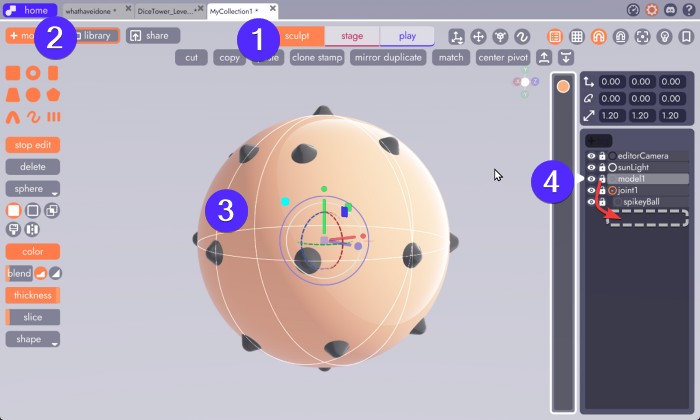 adding a collider to a joint in unbound
