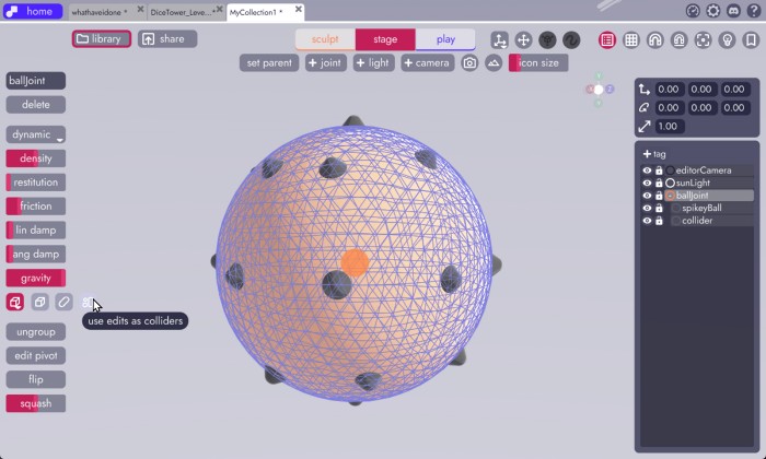 setting the collider type in unbound