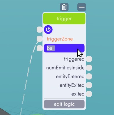 tagging a trigger with the word ball