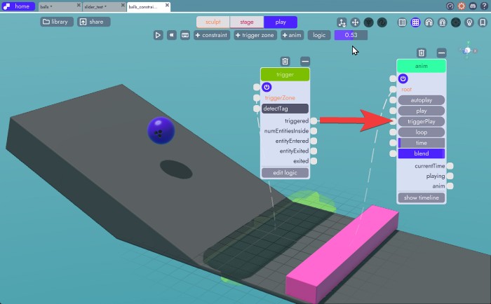 connect a trigger in unbound to an animation