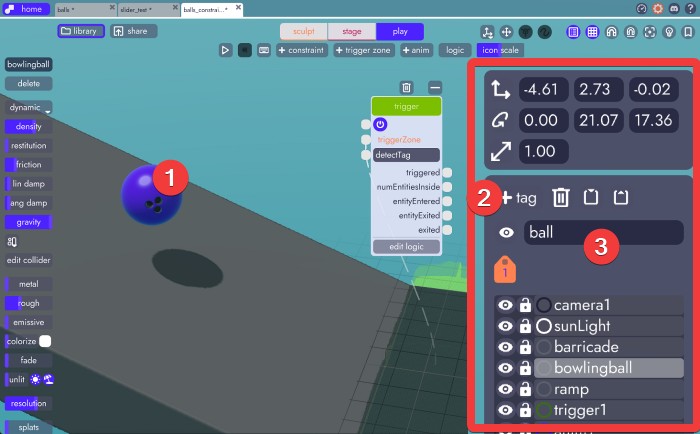 adding the tag "ball" to a model in unbound
